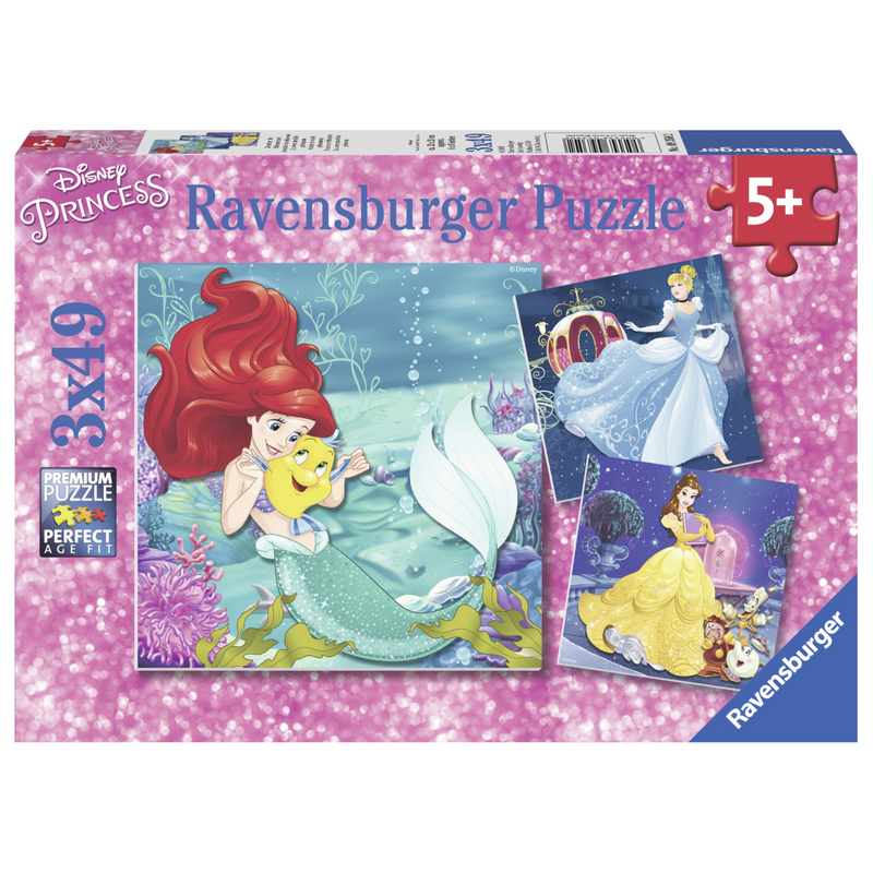 Ravensburger - Disney Princesses Adventure 3x49 pieces