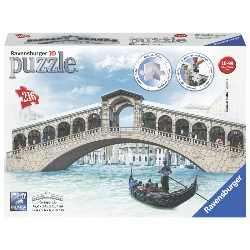 Ravensburger - Venice's Rialto Bridge 3D Puzzle 216 pieces