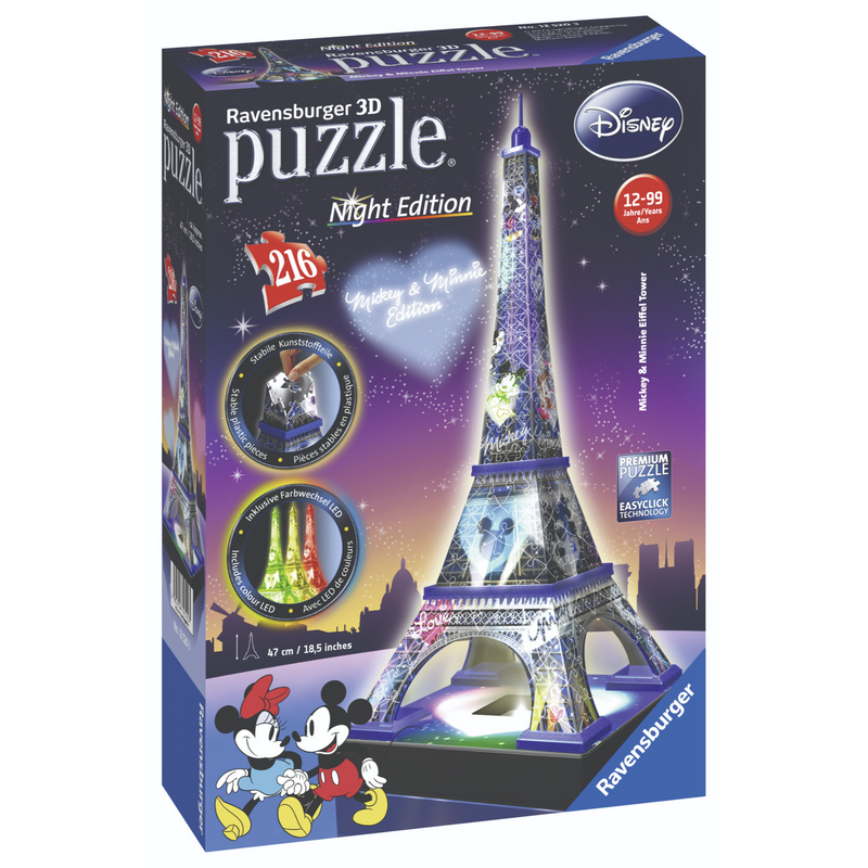 Ravensburger Mickey Minnie Eiffel Tower 3D Build 216 pieces