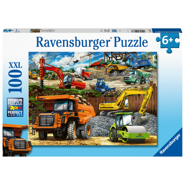 Ravensburger - Construction Vehicles Puzzle 100pc