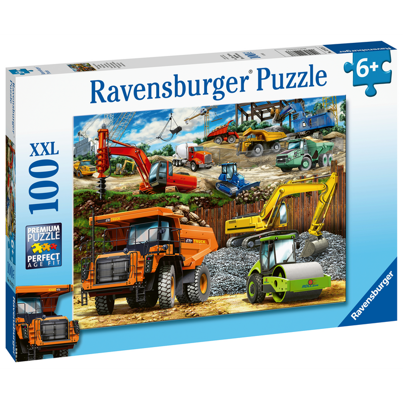 Ravensburger - Construction Vehicles Puzzle 100pc
