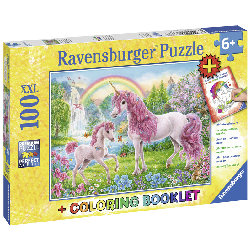 Ravensburger - Magical Unicorns Puzzle COLOUR BK 100 pieces