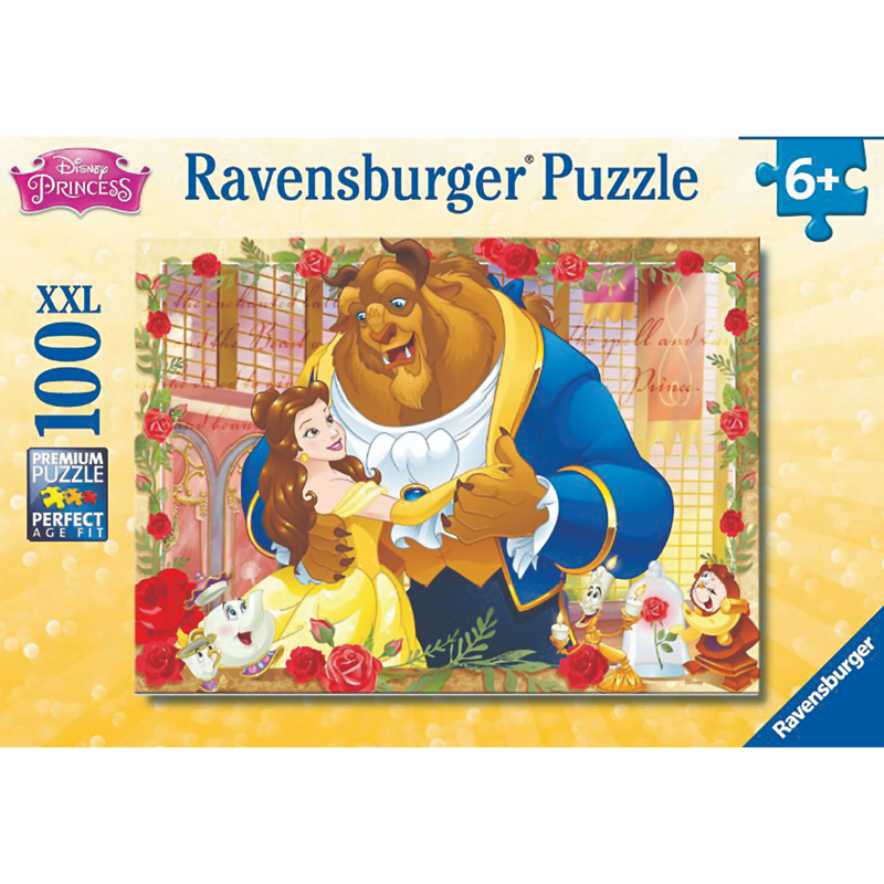 Ravensburger Disney Belle & Beast Puzzle GLITTER 100 pieces