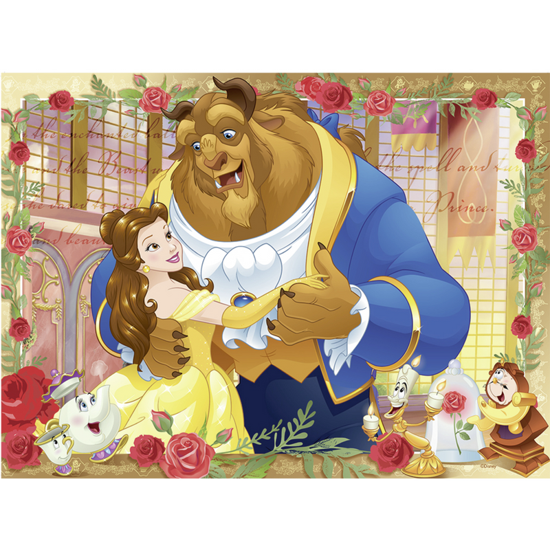 Ravensburger Disney Belle & Beast Puzzle GLITTER 100 pieces