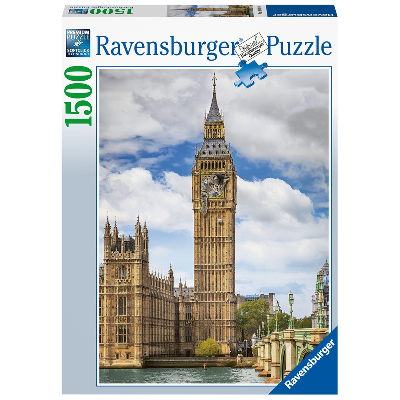 Ravensburger - Funny Cat on Big Ben 1500 pieces