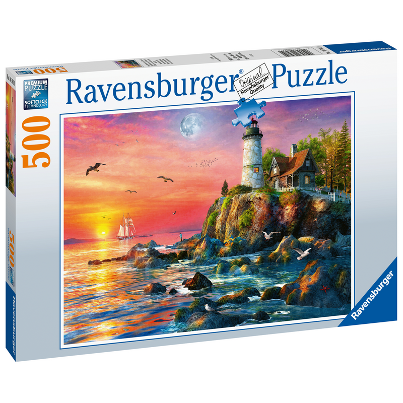 Ravensburger - Lighthouse at Sunset Puzzle 500pc