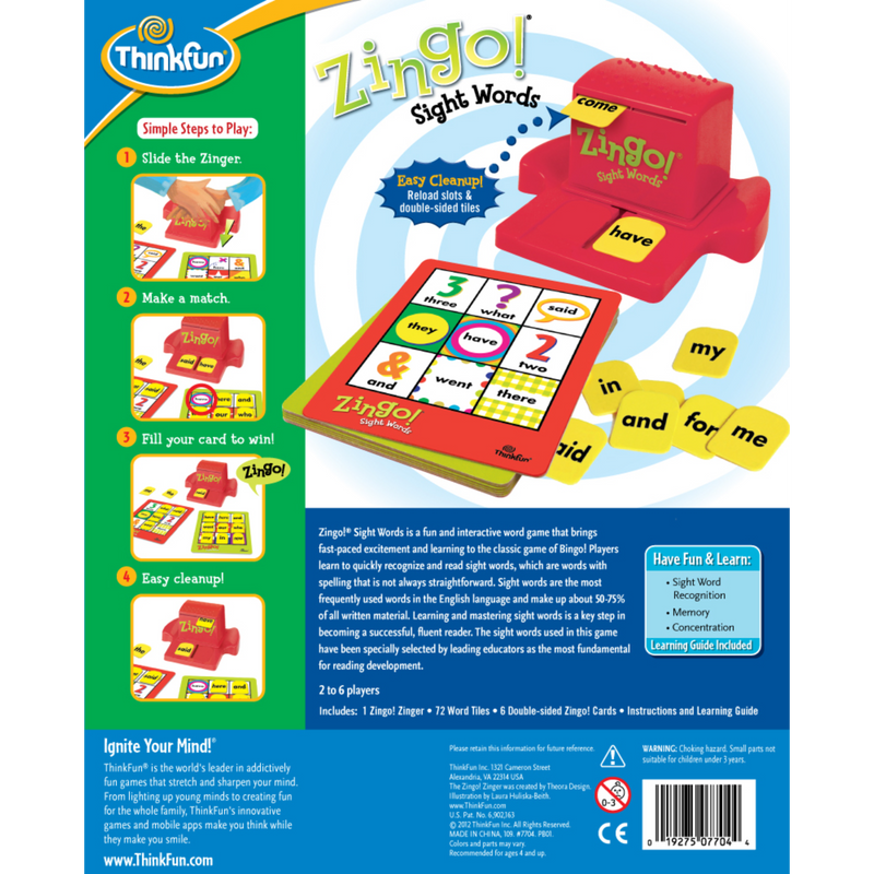 ThinkFun - Zingo! Sight Words Game