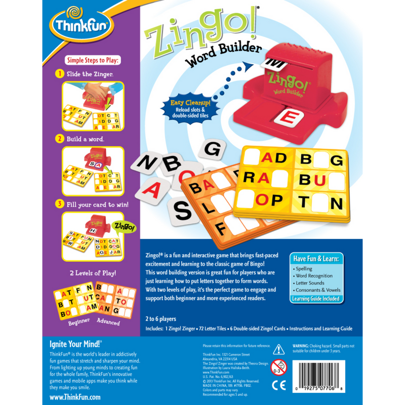 ThinkFun - Zingo! Word Builder Game