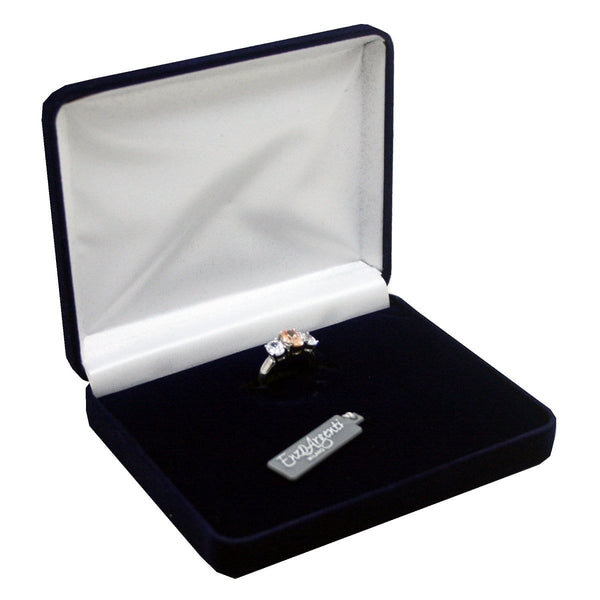[Clearance] Enzo Argenti Silver and Champagne Zirconia Ring