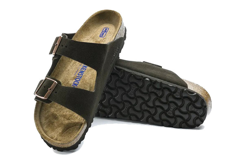 Birkenstock Unisex Arizona Suede Leather Soft Footbed Regular Fit Sandal (Mocha)