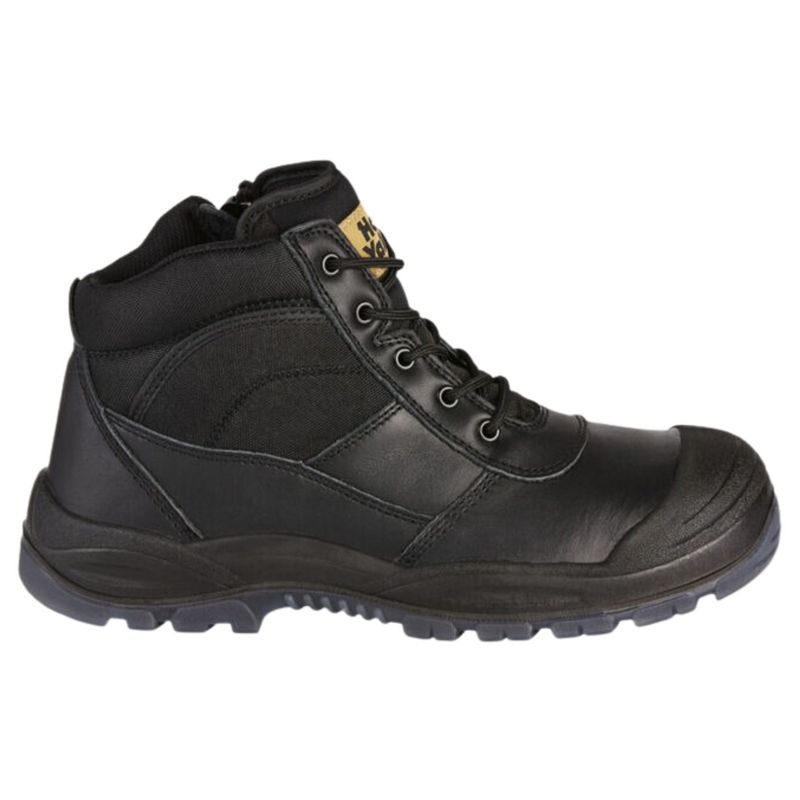 Hard Yakka Men's Utility Side Zip Steel Toe Safety Boot - Black