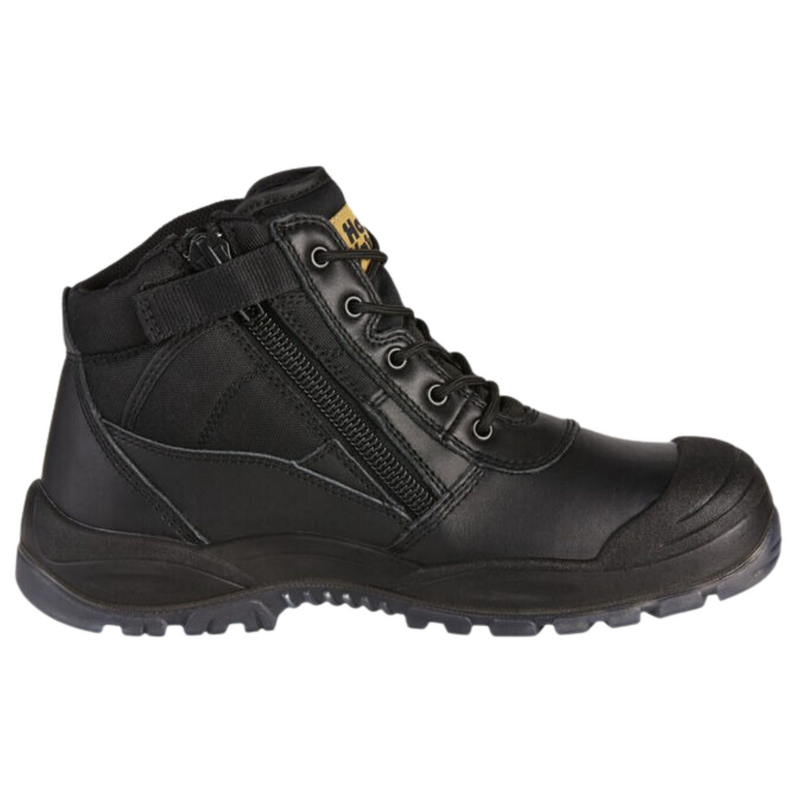 Hard Yakka Men's Utility Side Zip Steel Toe Safety Boot - Black