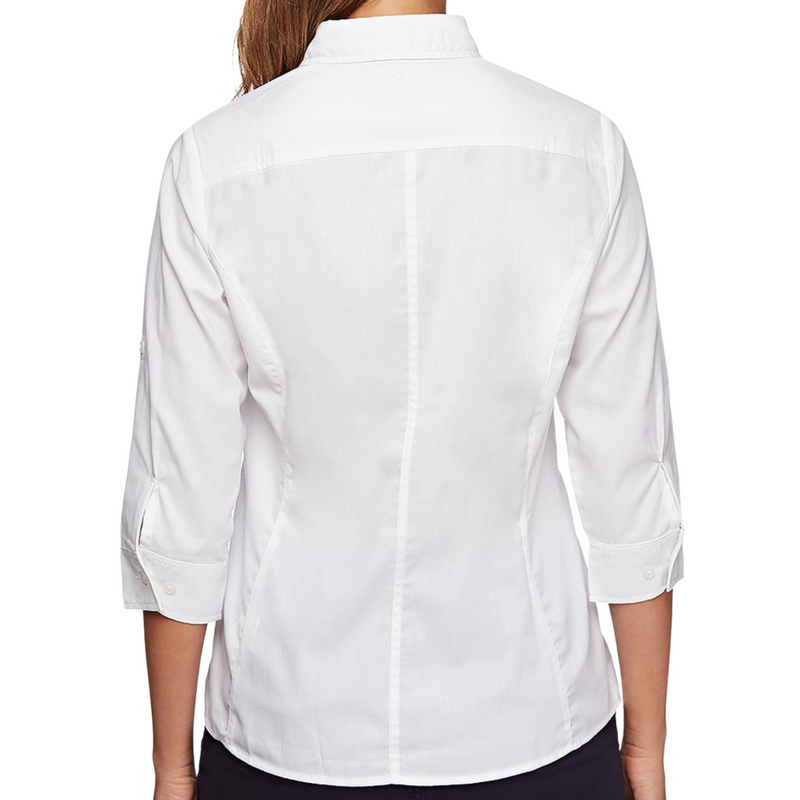 KingGee Women's Stretch 3/4 Sleeve Shirt - White