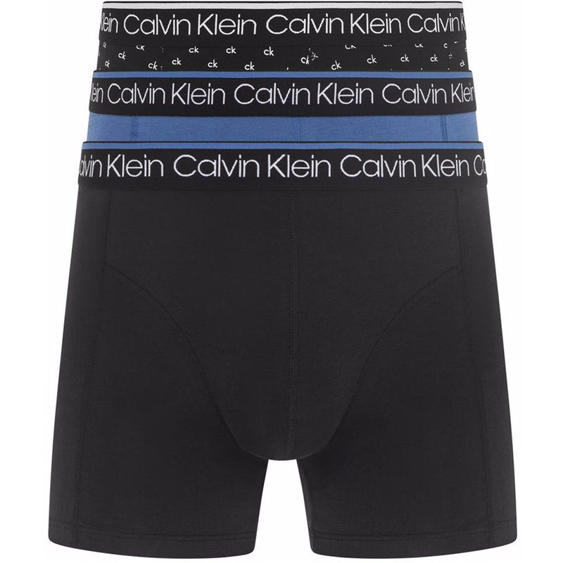 Calvin Klein Men's 3 Pack Boxer Briefs - Logo/Blue/Black