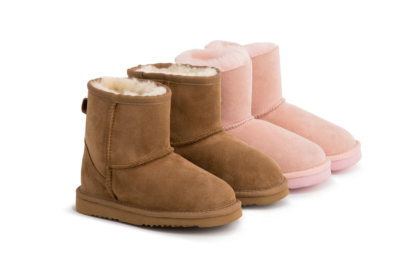 Outback Ugg Kids Classic - Premium Double Face Sheepskin (Chestnut)