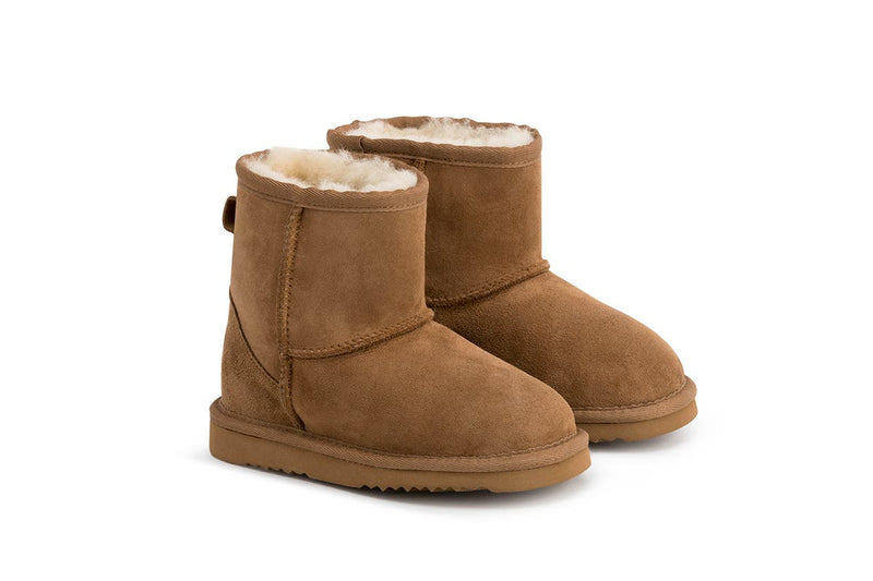 Outback Ugg Kids Classic - Premium Double Face Sheepskin (Chestnut)